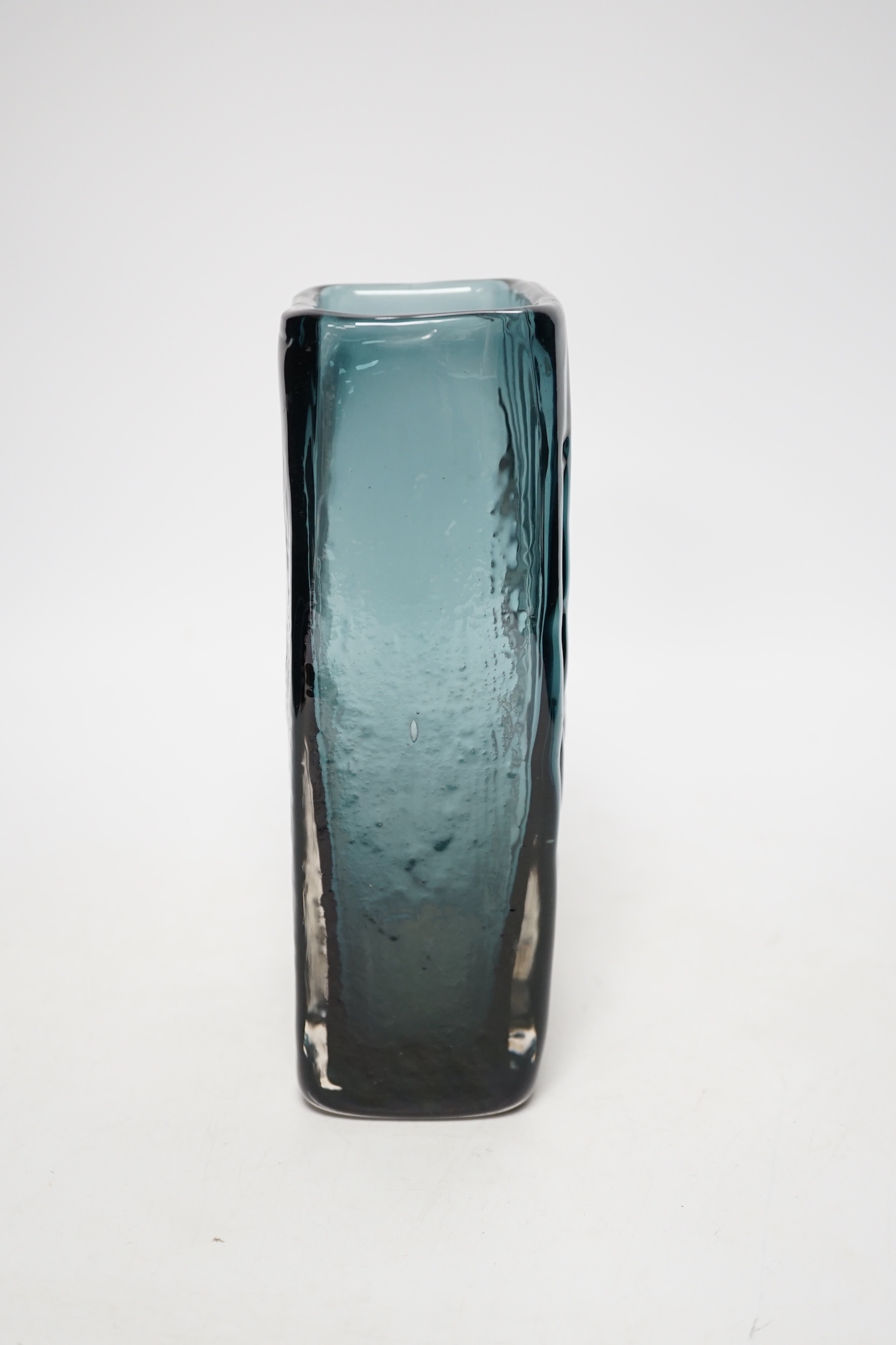 A Whitefriars ‘Bamboo’ vase in indigo, 20.5cm high